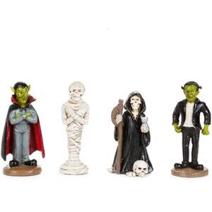 Darice MiniScapes Halloween Character Figurines 4 Assorted Characters